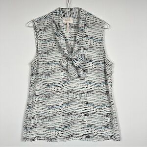 Laundry By Shelli Segal Black and White Blouse Sleeveless Blouse Size 8